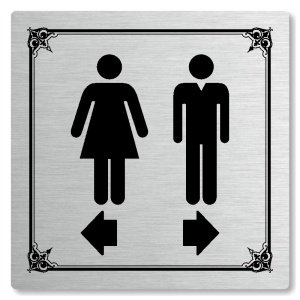 WC rozdělovník, 100x100mm, stříbrná, Nebraska